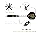 JEIINT 3 Pcs Professional Competition Electronic Darts Aluminum Shaft Brass Barrel Dragon Flight Plastic Soft Tip Dart Black One Set/Box 18g Each