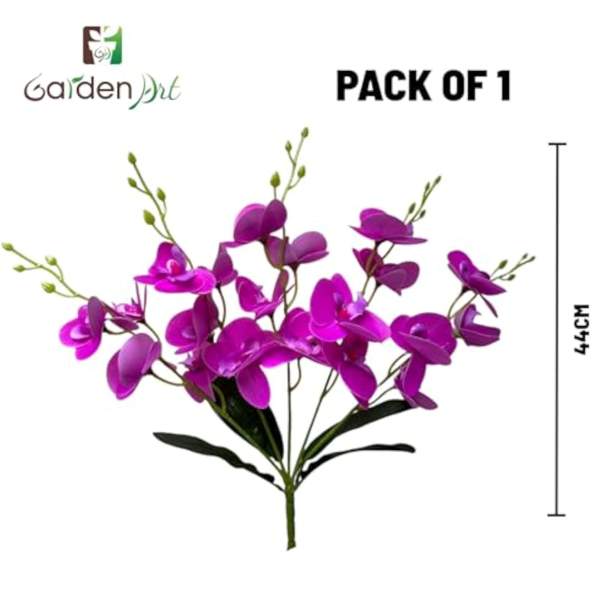 Artificial Small Orchid Bunch Without Pot, 5 Heads