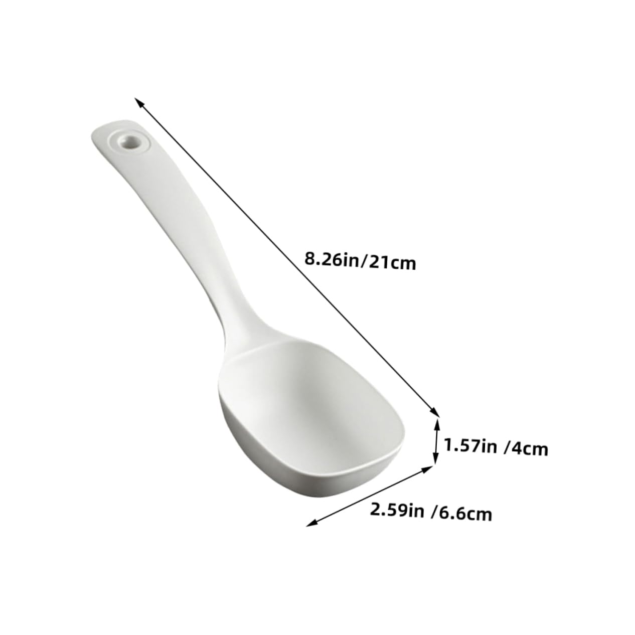Amosfun 15 Stk Löffel spoon set spoons set ladle Wasserkocher aus Kunststoff wasserkocher plastik Kochkelle Schöpfkellen zum Servieren Brei Servierkelle große Breischaufel pp Weiß