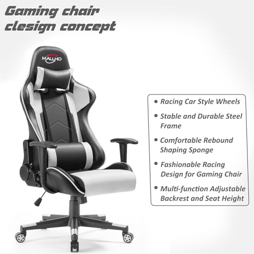 Polar Aurora Racing Computer Chairs High Back Video Gaming Chair Adjustable Executive Ergonomic Swivel Gamer Chair - Image 4