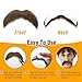 DIY Self Adhesive Fake Mustache Fake Beard Material Novelty Mustaches for Costume and Halloween Festival Party (Brown)