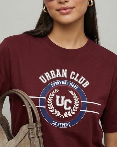 Image of Nobero 100% Cotton T-Shirts for Women Stylish | Regular Fit | Graphic Printed T Shirts for Women 180 GSM Combed Cotton | Crew Neck Half Sleeve