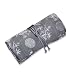 Jewelry Roll Clutch Large - Silk Jacquard (Gray)