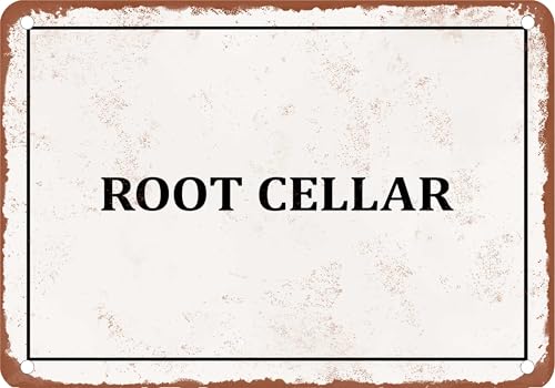 Metal Door Sign - ROOT CELLAR - Vintage Rusty Look
