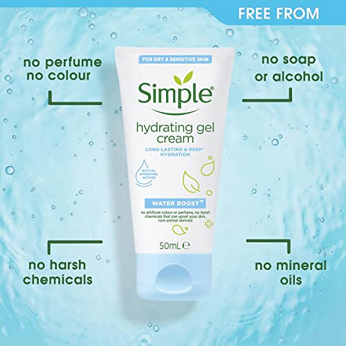 Unilever Simple Water Boost Hydrating Gel Cream, Face Moisturizer, 1.7 oz