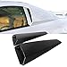 IKON MOTORSPORTS Side Window Louver, Compatible with 1999-2004 Ford Mustang Coupe 2-Door (Not Fit Convertible), Polyurethane PU Unpainted Black Rear Air Vent Scoop Shades Cover Blinds Trim