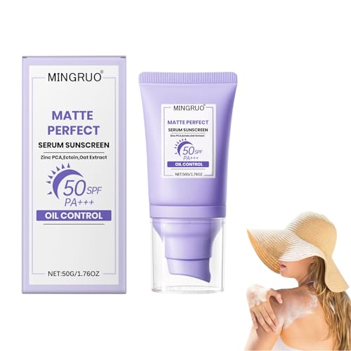 MINGRUO Creme Solaire Visage, Hydratant Protection Solaire Visage Forte, Crème Solaire Corps Sunscreen, Protection UV pour un usage quotidien Texture Légère Non Grasse