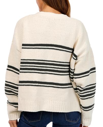 Image of UNIONBAY Women's Julianne Stripe Varsity Cardigan Sweater