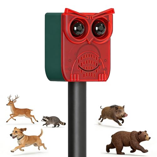 ChunHee Solar Motion Sensor Alarm Outdoor Dog Barking Alarm with 129dB Loud Alarm & PIR Motion Detection IP65 Weatherproof Motion Activated for Deer Coyote Raccoons Bears