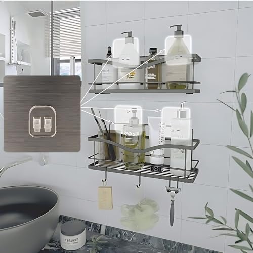 Image of Magic Plastic Self Adhesive Sticker Wall Hook Multi-Surface Hooks for Hanging Bathroom Self Corner Shelves Heavy Duty Hook Pack of 6