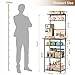 5 Tier Coffee Bar Station, Kitchen Stand with 4 S-Shaped Hooks, Farmhouse Corner Coffee Bar for Small Spaces, Bakers Rack for Kitchen, Entryway, Living Room, 13.43