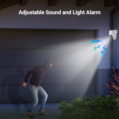 Image of EZVIZ CS-H8C PoE 3MP 2K Pan-Tilt Smart Home Camera | Full Color Night Vision up to 30 m | AI Human Detection & Auto-Tracking | Two-Way Audio | Supports MicroSD & Cloud Storage | Weatherproof Design