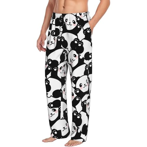 Red Ladybugs Yellow Men's Pajama Pants Warm Sleepwear Pants Pajama Bottoms Lounge Pants With Pocket Drawstring2