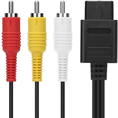 Suncala 6FT AV TV RCA Video Cord Cable for Game Cube Nintendo 64 N64 NGC SNES SFC (1Pack)