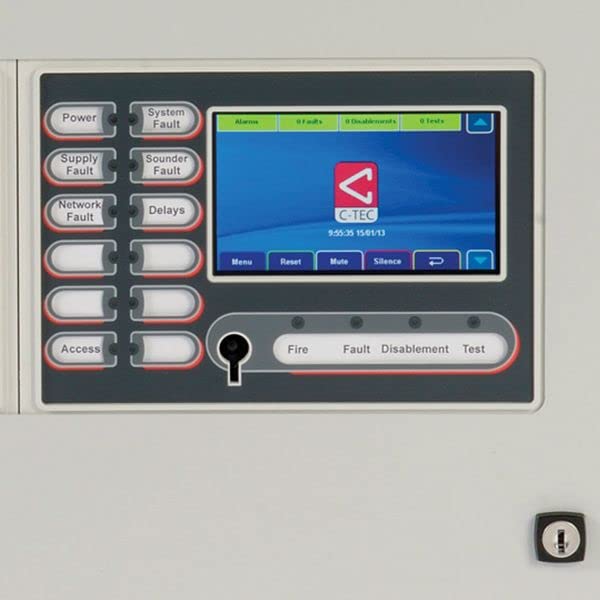 C-Tec ZFP1/X 5A XP95/D Panel de control de alarma de incendio direccionable con pantalla táctil analógica de 1 bucle estándar