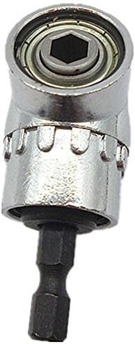 QISF Extension Bar Hex Shank Socket Adapter Drill Bit, 3Pcs Impact Socket Square Nut Driver Bit + 3Pcs 1/4 Hex Shank Screwdriver Bit Holder + 1Pcs 1/4 Hex 105 Degree Right Angle Drill Attachment