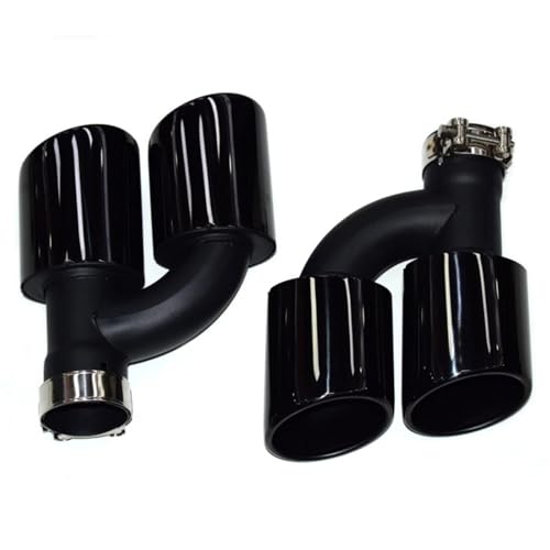 Double sortie d'échappement arrière noire compatible Audi A4 A5 S4 S5 S6