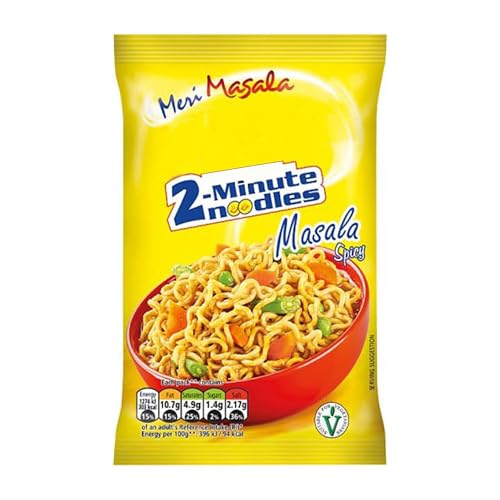 Maaggi 2-Minute Masala Spicy Noodles | Instant Noodles | Suitable For Vegetarians | Delicious Masala Flavour | (Pack of 40)