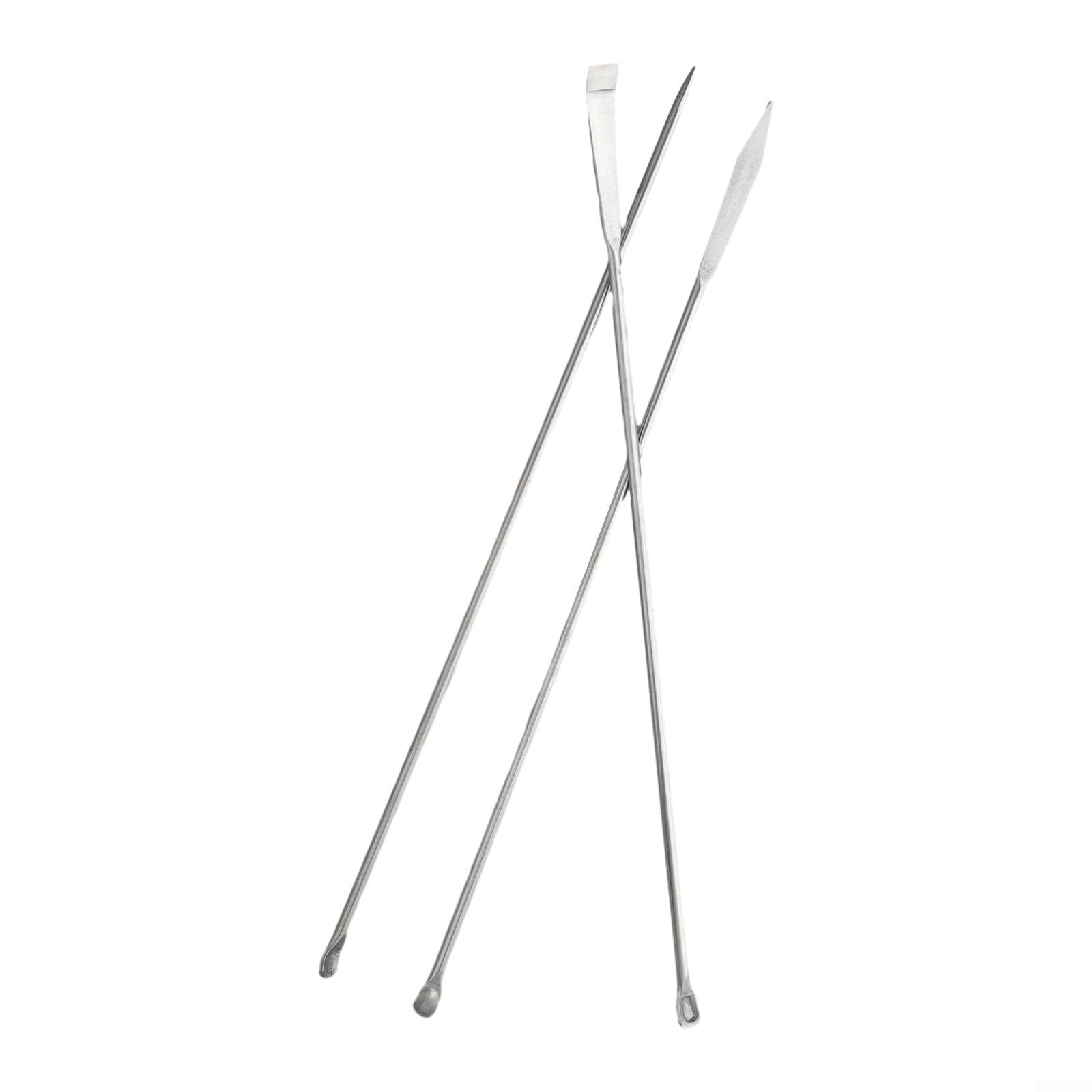 Lot de 3 cuillères et spatules sophistiquées en acier inoxydable pour la manipulation des poudres de laboratoire