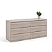 Tvilum Scottsdale 6 Drawer Double Dresser, Truffle