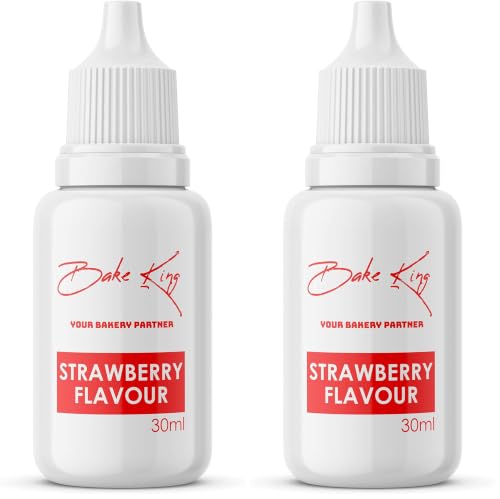 Image of BAKE KING Strawberry Flavour Essence 30ml | Baking Essential Ideal for Cakes, Jams, Cookies, Ice Creams, Chocolate (Pack of 2)