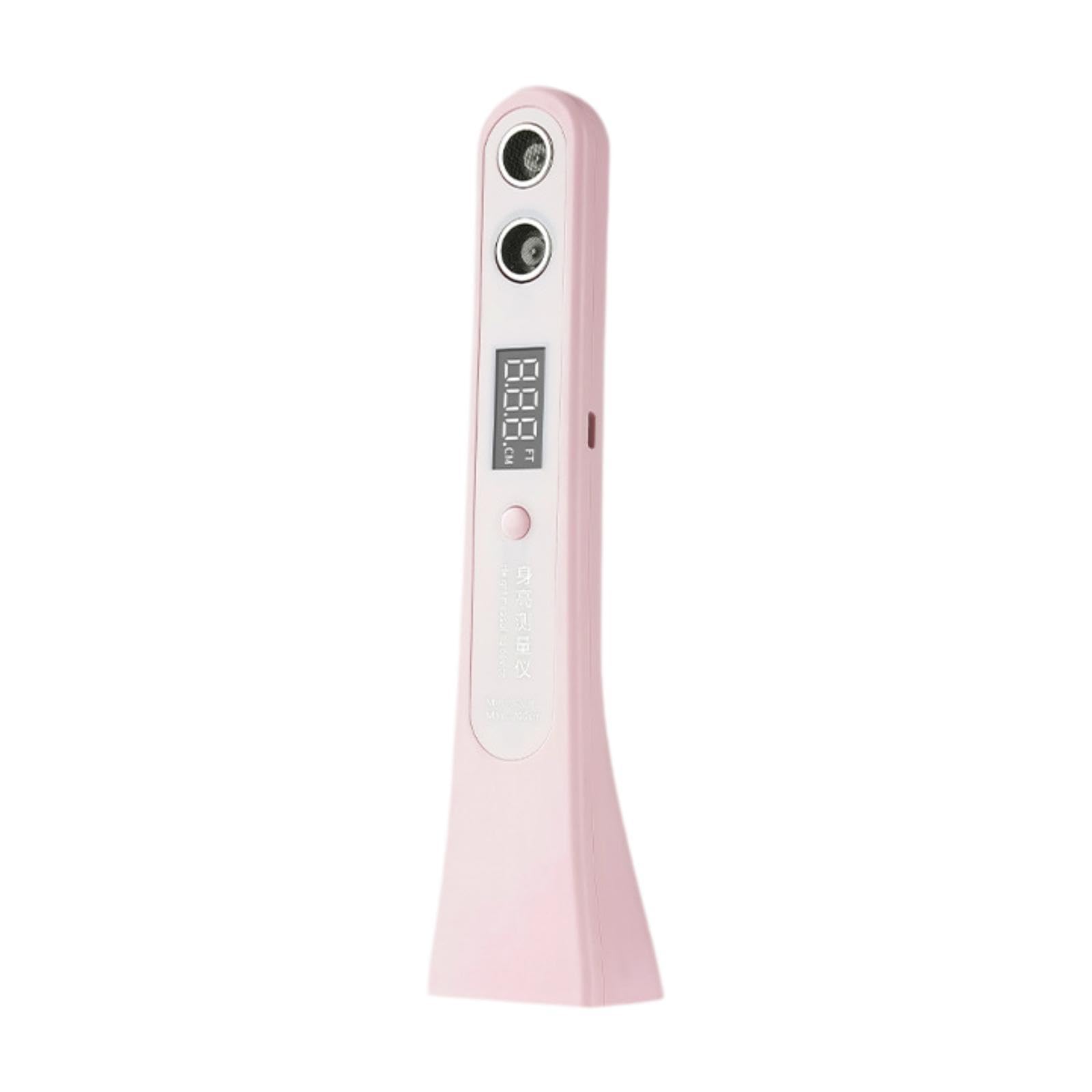 Gralara Handliches Höhenmessgerät Tragbarer Wachstumshöhenmesser Kabelloser Stadiometer mit Digitalanzeige, Rosa