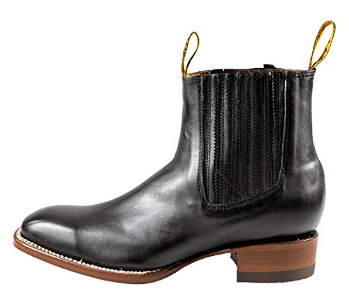 El General Cowboy Men's Ankle Boots Genuine Leather Black Botin Campero 7202