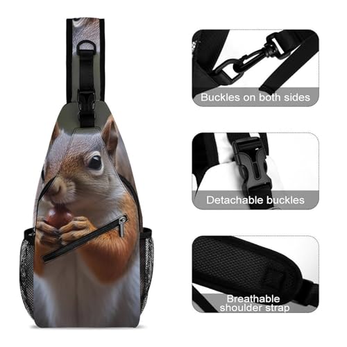 Mochila deportiva tipo sling para senderismo miniatura 3