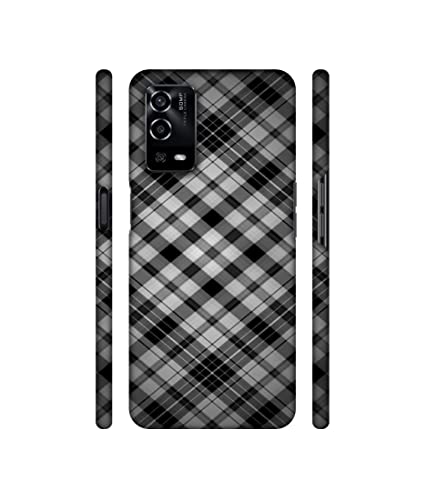 Image of Black Stripes Pattern Design 3D Printed Hard Back Case Cover for Oppo A55 4G