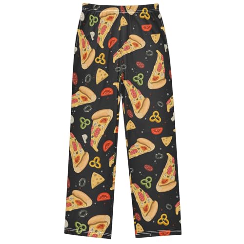 Boy's Pants Pizza Doodle Jogger Pants Elastic Waist Long Bottoms Trousers with Pockets 6-14 Years