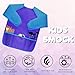 Bassion 4 Pack Kids Art Smock, Toddlers Painting Aprons Colorful Waterproof Children Artist Smock with Long Sleeve 3 Roomy Pockets for Age 2-8 Years Gifts（Yellow Multicolor）