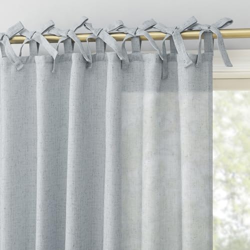 Sun Zero Roxy Generation Slub Texture Tacked Bow Semi-Sheer Tie