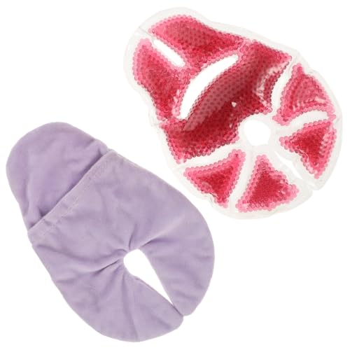 Garneck Bolsas de parche frías y calientes compresa tibia para amamantar almohadilla de lactancia almohadilla de mamaria femenina de polivinilo Púrpura