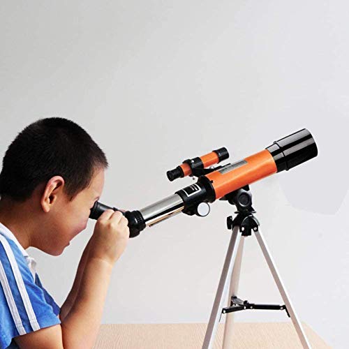 Telescopio Refractor 50mm con trípode ajustable para principiantes miniatura 6