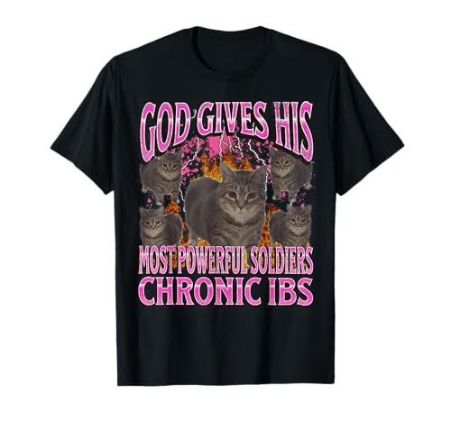 God Gives His Most Powerful IBS Funny Cat Meme Bootleg T-Shirt