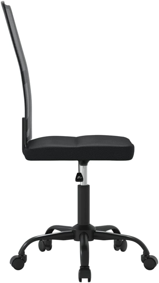 vidaXL Office Chair, Office Computer Desk Chair, Adjustable Rolling Chair for Office, Swivel Chair, Modern Style, Black Mesh Fabric