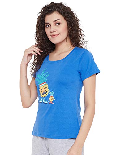 Image of Clovia Women's Cotton Rich Printed T-Shirt
