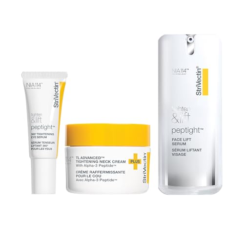 StriVectin Tighten and Lift Anti-Aging Trio Kit, 3 piece Peptide Kit for Face, Eyes and Neck, to help visibly reduce the look of Wrinkles and Fine Lines, 3-Piece Set