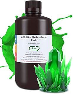 ELEGOO ABS-Like 3D Printer Resin, Rapid Precise Printing Resin 405nm LCD UV-Curing for LCD 3D Printer (Clear Green 1000g)