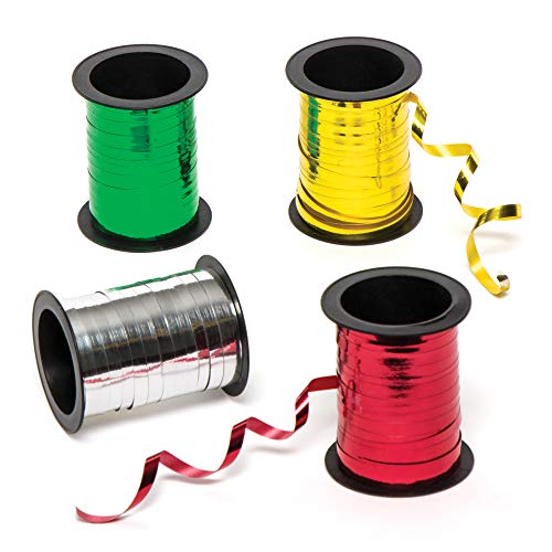 Baker Ross Lot de 4 Bobines De Ruban Métallisé