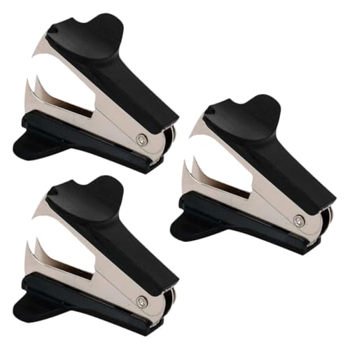 DIKACA 3 Piezas Extractor de Grapas Portátil Quitagrapas Manual Pequeño de Plástico y Metal Herramienta para Oficina Hogar y Escuela Removedor de Tachuelas Silencioso y Cómodo