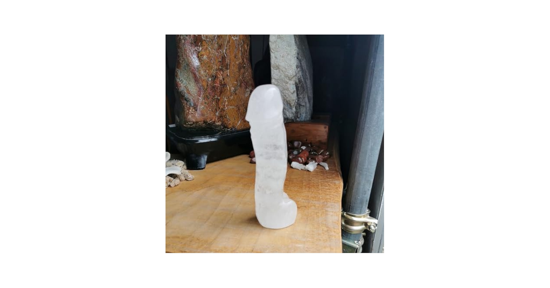 水晶　男根　376グラム　珍石　クリスタル 鑑賞石　石 水晶 男根 376グラム 珍石 クリスタル 鑑賞石 石 【公式通販】