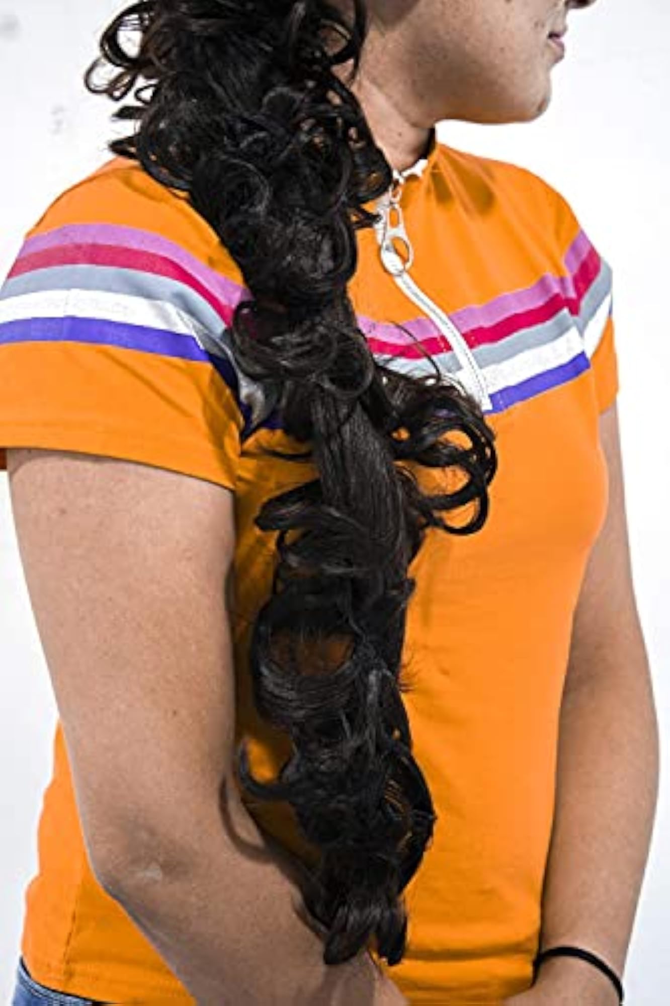 Synthetic Frill Hair Extensions Messy Bun for Women