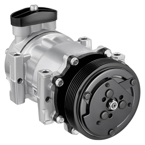 SYKRSS 68550 Air Conditioning A/C Compressor with Clutch Compatible with Dodge Dakota 1996-2002, Compatible with Jeep Cherokee (97-01) TJ (97-99) Wrangler (97-99) 2.5L 4.0L, SD709 Style