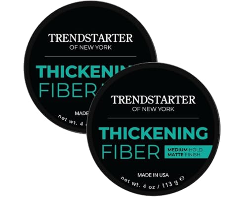 Image of TRENDSTARTER - THICKENING FIBER (4oz) (PACK of 2) - Medium Hold - Matte Finish - Premium Hair Thickening Clay Pomade - Water-Based - All-Day Hold Styling Product