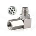 90 Degree O2 Oxygen Sensor Socket Real Mini Catalytic Converter With CEL Check Engine Light Bungs，Stainless Steel