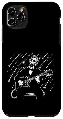 Abraham Lincoln Playing Guitar Patriotic Funny July 4th �X�}�z�P�[�X iPhone 11 Pro Max �p