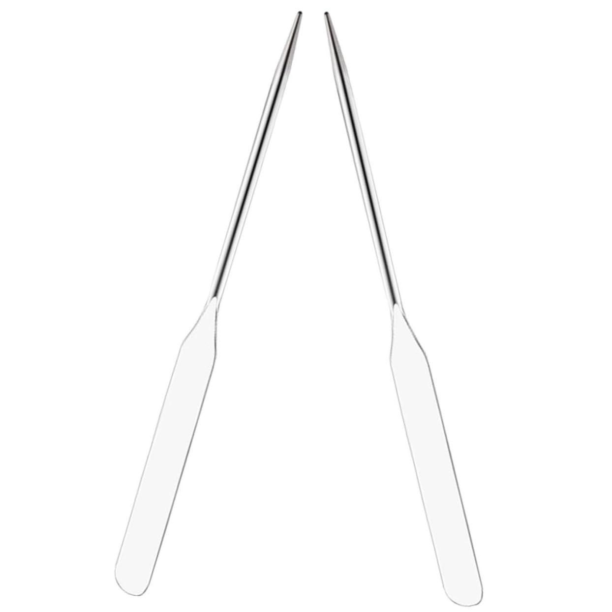 IWOWHERO Stainless Steel Palette Stick 2pc Set for Skincare/nail Art Mixing Mask Mixing Stick