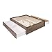 Prepac Select Queen 4-Post Raised Platform 4-Drawer Storage Bed, Modern Queen Storage Bed with Drawers 83