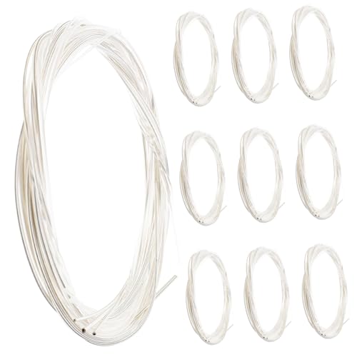Yardwe 10packs Nylon Classical Guitar Strings Silver-plated Easy to Replace for Folk Guitar Enthusiasts for Musicians